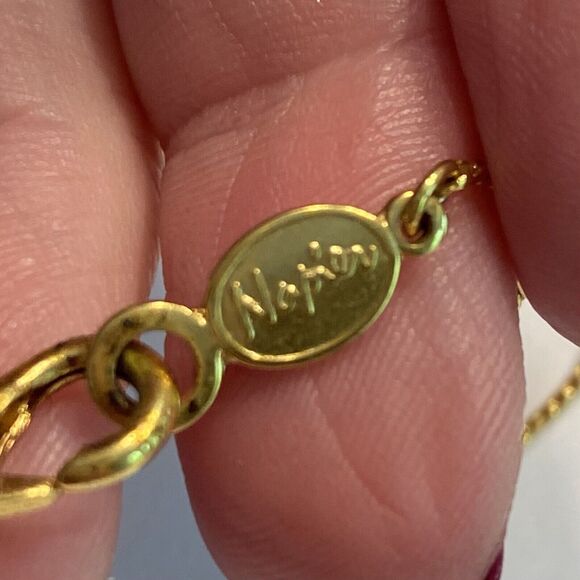 Napier Station Chain Necklace Minimalist Single Strand White Gold Bead Details - Picture 5 of 8